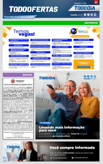 Capa: Todo Ofertas – Edição nº 168