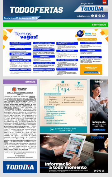 Capa: Todo Ofertas – Edição nº 171