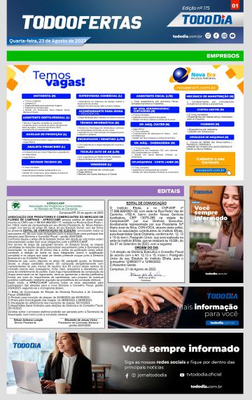 Capa: Todo Ofertas – Edição nº 175
