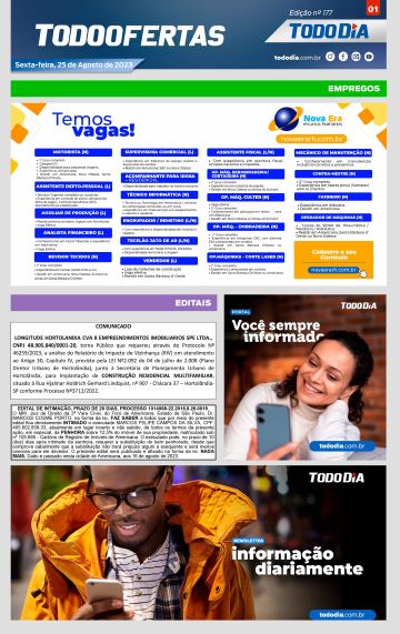 Capa: Todo Ofertas – Edição nº 177