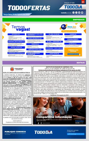 Capa: Todo Ofertas – Edição nº 180