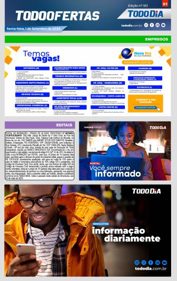 Capa: Todo Ofertas – Edição nº 183