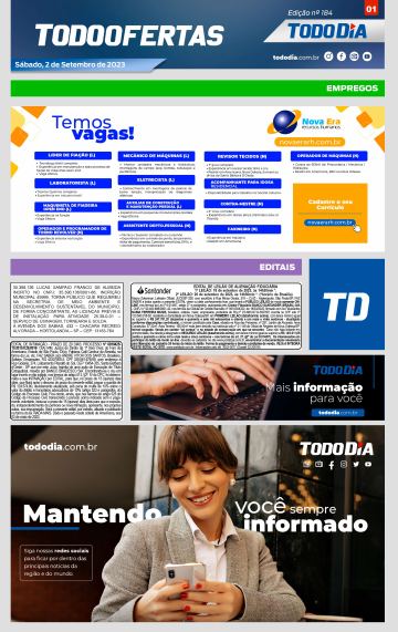 Capa: Todo Ofertas – Edição nº 184
