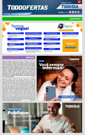 Capa: Todo Ofertas – Edição nº 185