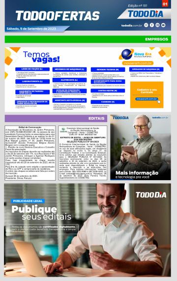 Capa: Todo Ofertas – Edição nº 191