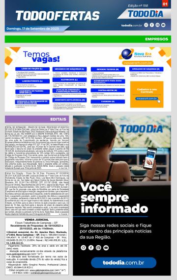 Capa: Todo Ofertas – Edição nº 198