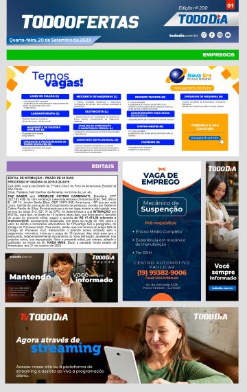 Capa: Todo Ofertas - Edição nº 200
