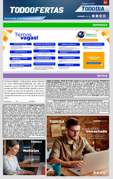 Capa: Todo Ofertas – Edição nº 201