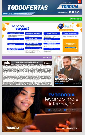 Capa: Todo Ofertas – Edição nº 206
