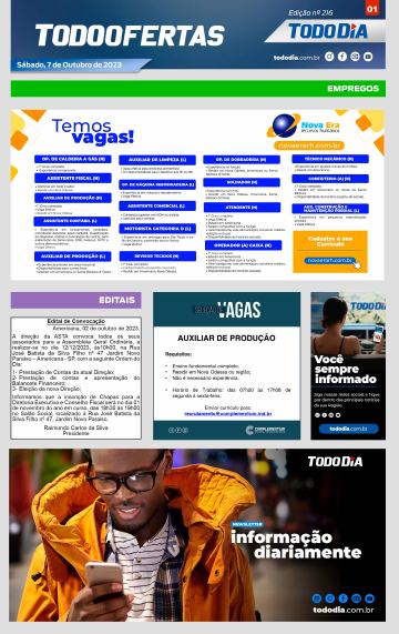 Capa: Todo Ofertas – Edição nº 216