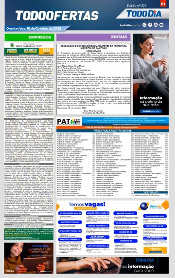 Capa: Todo Ofertas – Edição nº 226