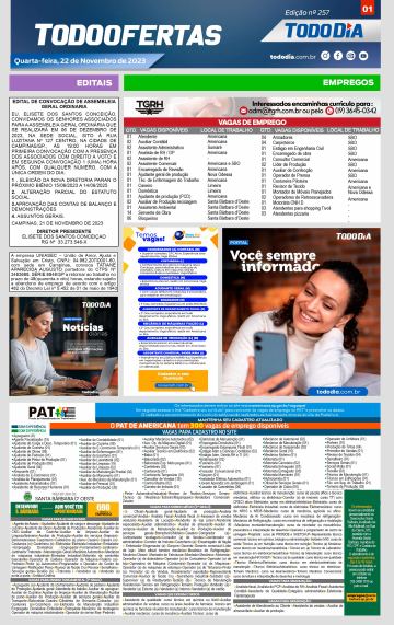Capa: Todo Ofertas – Edição nº 257