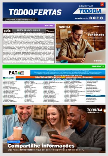 Capa: Todo Ofertas – Edição nº 333