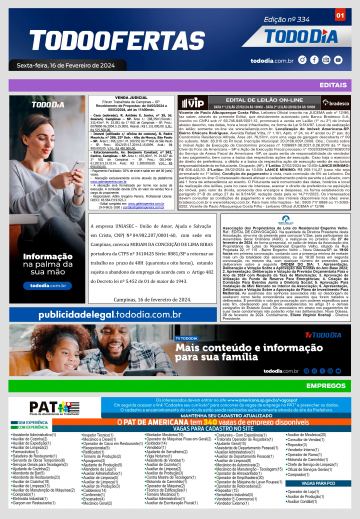 Capa: Todo Ofertas – Edição nº 334