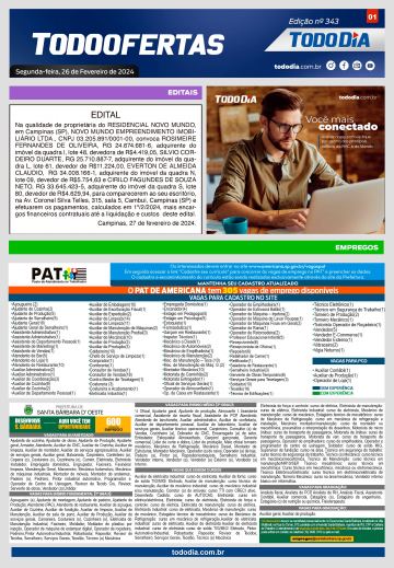 Capa: Todo Ofertas – Edição nº 343