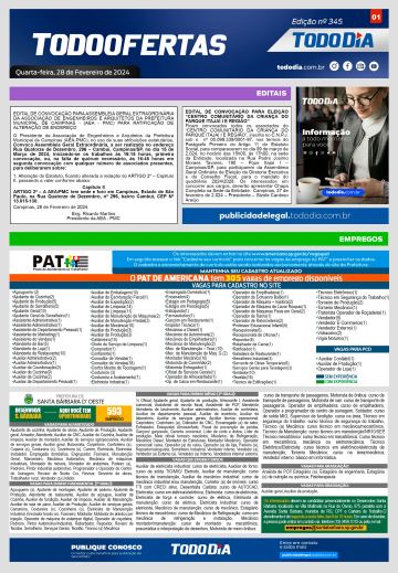 Capa: Todo Ofertas – Edição nº 345
