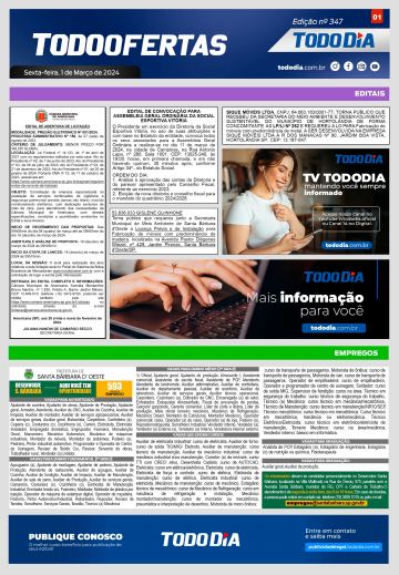 Capa: Todo Ofertas – Edição nº 347