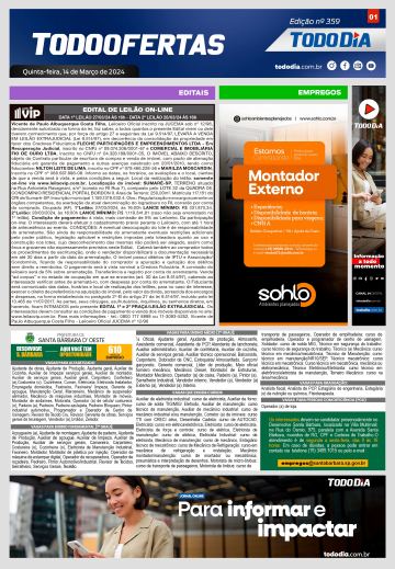Capa: Todo Ofertas – Edição nº 359