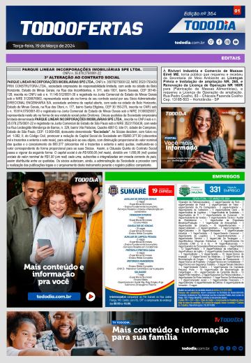 Capa: Todo Ofertas – Edição nº 364