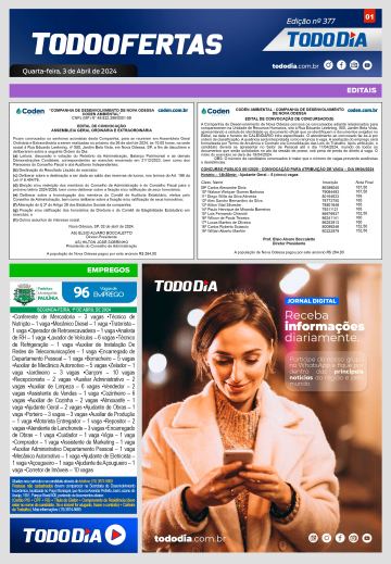 Capa: Todo Ofertas – Edição nº 377