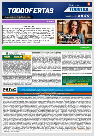 Capa: Todo Ofertas – Edição nº 388