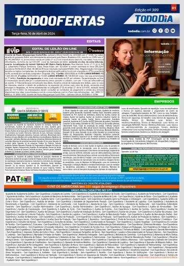 Capa: Todo Ofertas – Edição nº 389