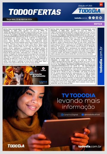 Capa: Todo Ofertas – Edição nº 395
