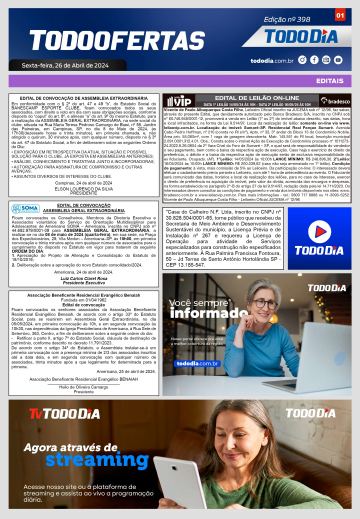 Capa: Todo Ofertas – Edição nº 398