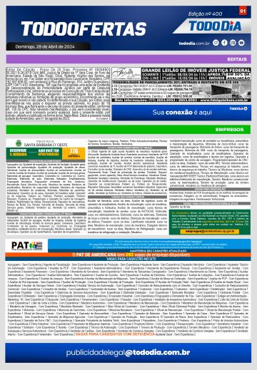 Capa: Todo Ofertas – Edição nº 400