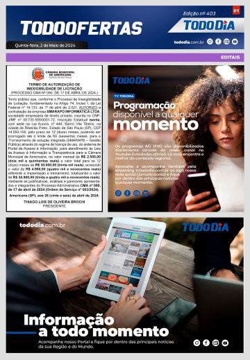 Capa: Todo Ofertas – Edição nº 403