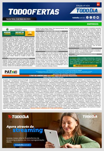 Capa: Todo Ofertas – Edição nº 404
