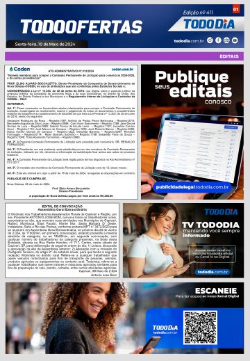 Capa: Todo Ofertas – Edição nº 411