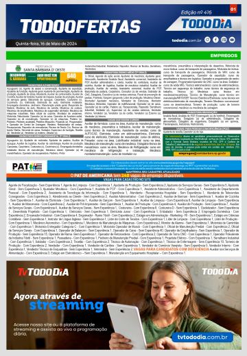 Capa: Todo Ofertas – Edição nº 416