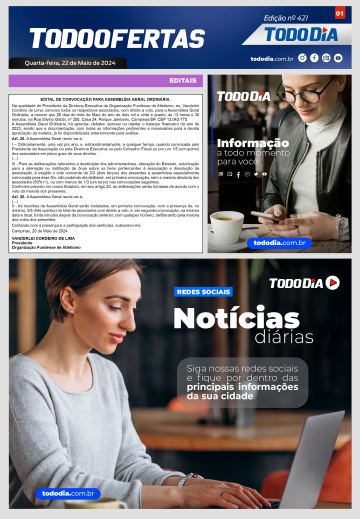 Capa: Todo Ofertas – Edição nº 421