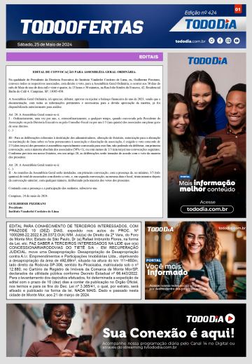 Capa: Todo Ofertas – Edição nº 424
