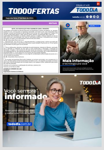 Capa: Todo Ofertas – Edição nº 426