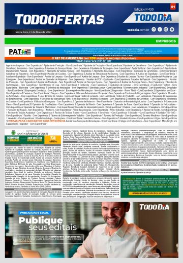 Capa: Todo Ofertas – Edição nº 430