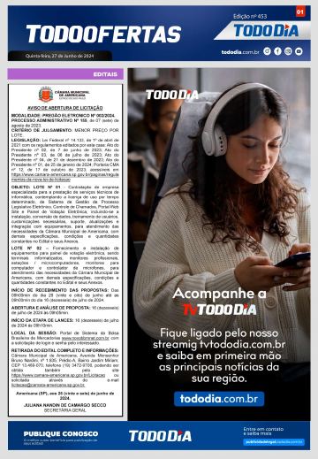 Capa: Todo Ofertas – Edição nº 453