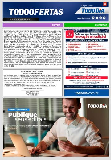 Capa: Todo Ofertas – Edição nº 455
