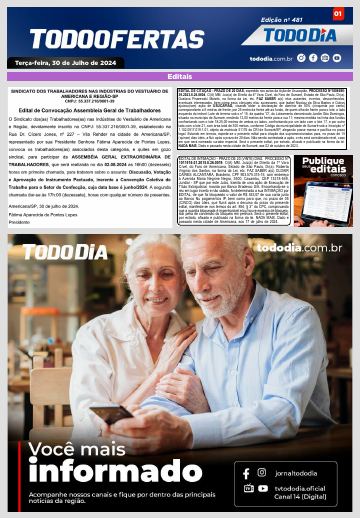 Capa: Todo Ofertas – Edição nº 481