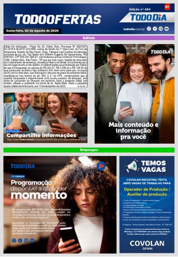 Capa: Todo Ofertas – Edição nº 484