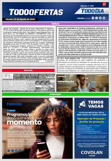 Capa: Todo Ofertas – Edição nº 485