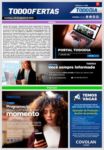 Capa: Todo Ofertas – Edição nº 486