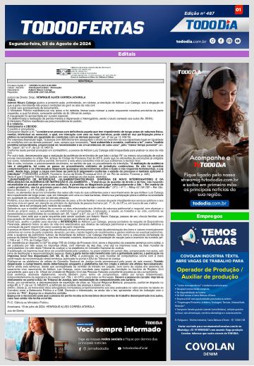 Capa: Todo Ofertas – Edição nº 487