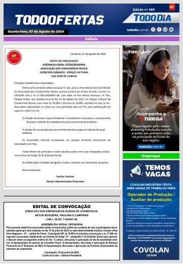 Capa: Todo Ofertas – Edição nº 489