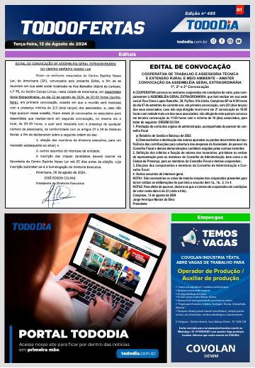 Capa: Todo Ofertas – Edição nº 495