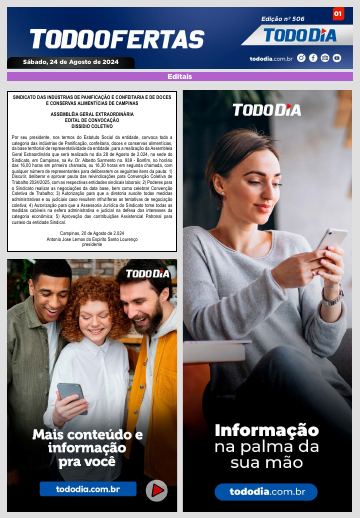Capa: Todo Ofertas – Edição nº 506