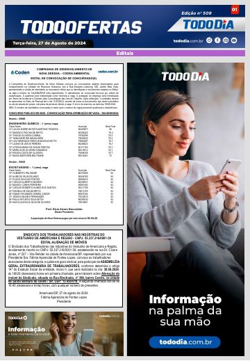 Capa: Todo Ofertas – Edição nº 509