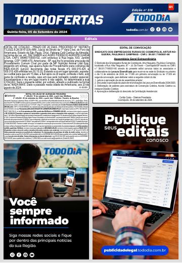 Capa: Todo Ofertas – Edição nº 518