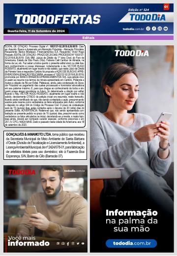 Capa: Todo Ofertas – Edição nº 524